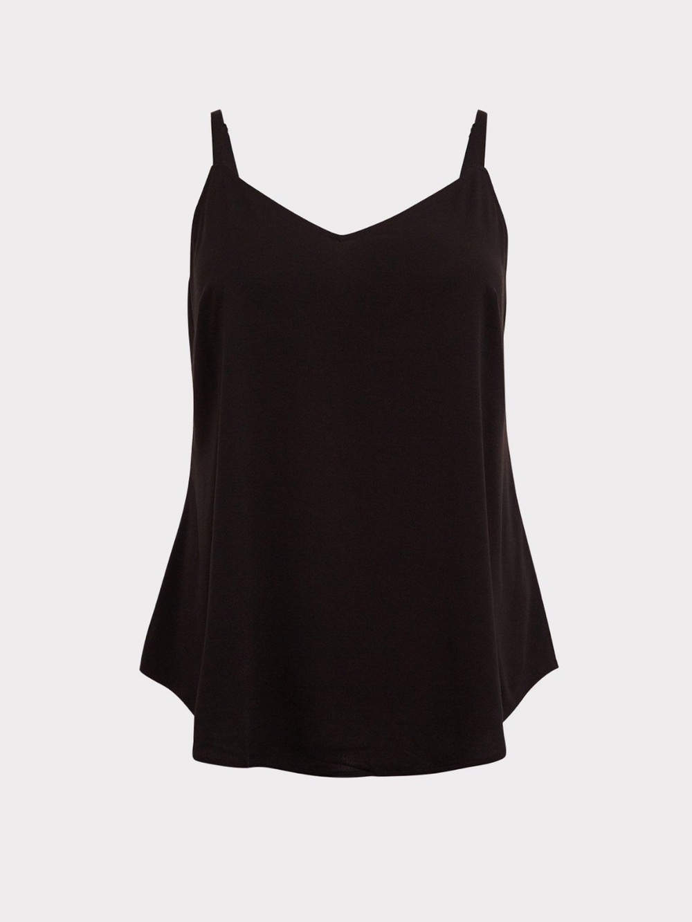 Torrid Ava Stretch Challis Cami Black Size 2 Adjustable Straps Flowy Tank Top